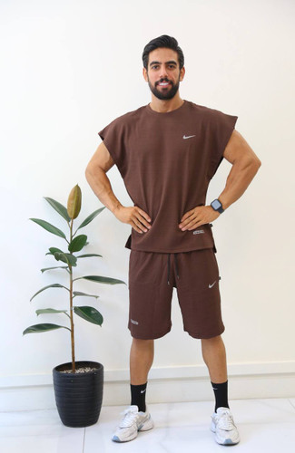 ست وست و شلوارک ورزشی مردانه مدل NIKE پارچه بیسکوئیتی با ضمانت در 6 رنگ جذاب