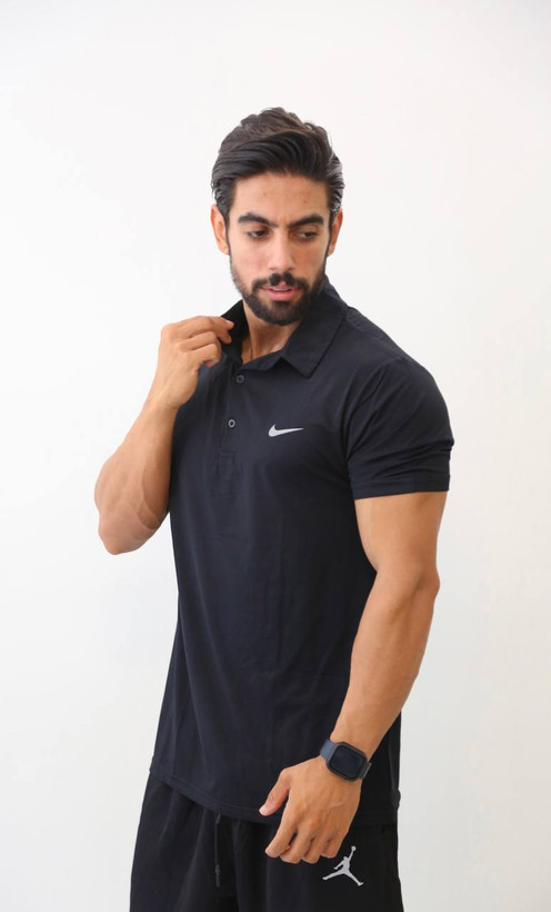 تیشرت ورزشی مردانه یقه 3 دکمه مدل NIKE پارچه همافیل با ضمانت در 4 رنگ جذاب
