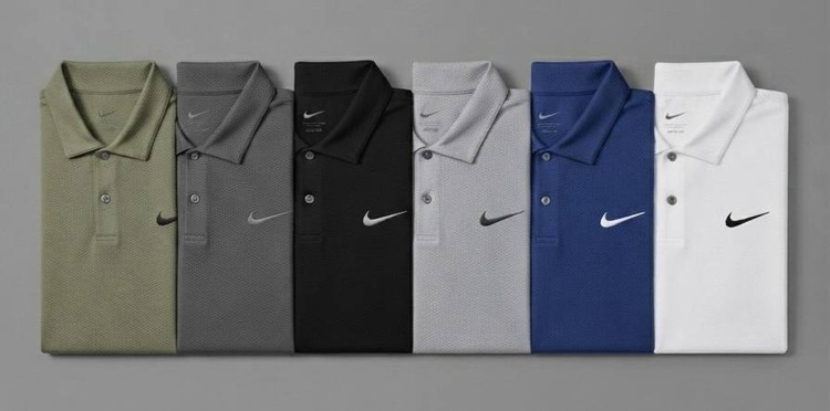 تیشرت ورزشی مردانه یقه 3 دکمه مدل NIKE پارچه ژاکارد گرم بالا در 6 رنگ جذاب