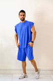 ست وست و شلوارک ورزشی مردانه مدل GYM SHARK پارچه همافیل (وارداتی) تنفسی با ضمانت در 4 رنگ جذاب