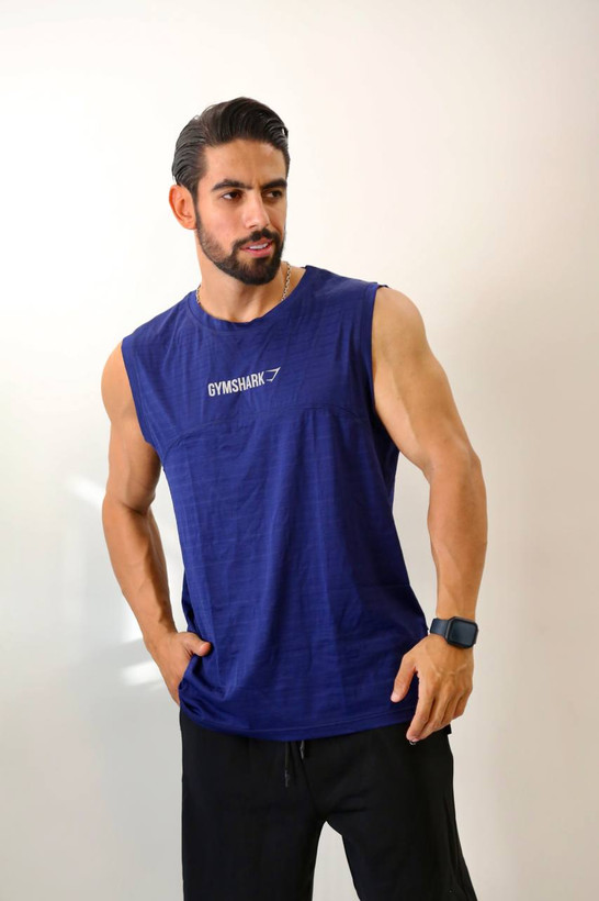 حلقه ای بدنسازی مردانه مدل GYM SHARK پارچه یوتاب تنفسی با ضمانت در 4 رنگ جذاب